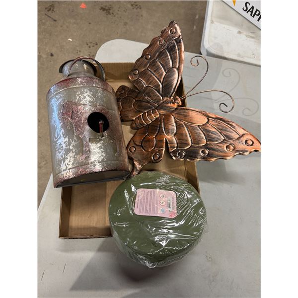 Birdhouse, butterfly decor, etc.