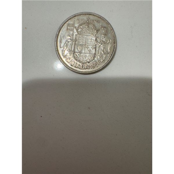 1958 Canada Silver 50 cents
