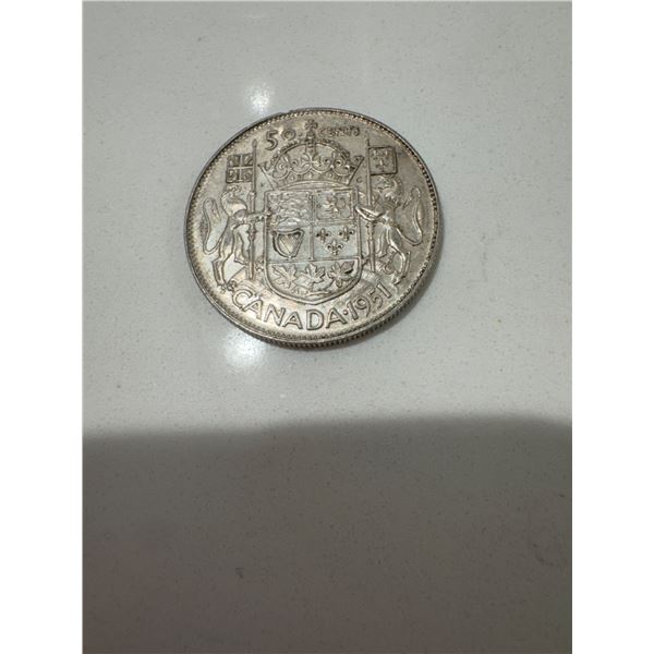 1951 Canada Silver $0.50