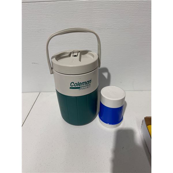 Cole and cooler and thermos thermos