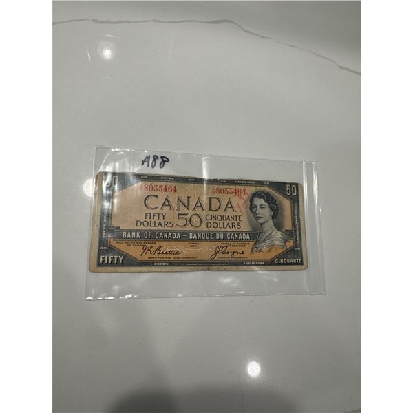 1954 Canada $50 bill