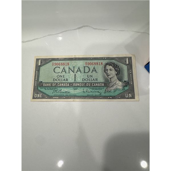 1954 Canada $1 bill