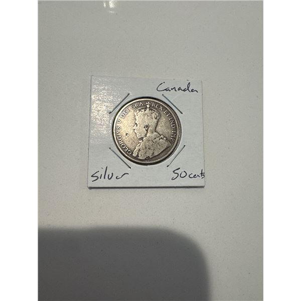 Old Canada Silver 50 Cent