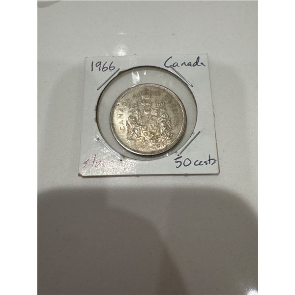 1966 Canada silver 50 cents