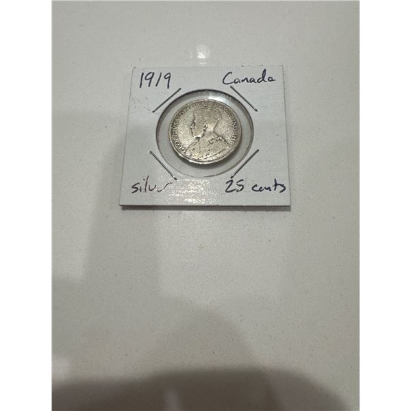 1919 Canada Silver $0.25