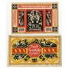 Image 2 : Germany. City of Bielefeld Pair of Silk Stoffgeld Banknotes, 1922
