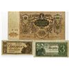 Image 1 : Russia. Trio of Russian Issued Banknotes, 1919 to 1938.