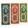 Image 1 : Bank of Taiwan, 1954 to 1955, Trio of Issued Banknotes.