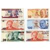 Image 1 : Turkey. First National Bank of Turkey 1970, Group of 6 Issued banknotes.