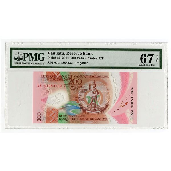 Vanuatu. Reserve Bank of Vanuatu, 2014, Issued Banknote.