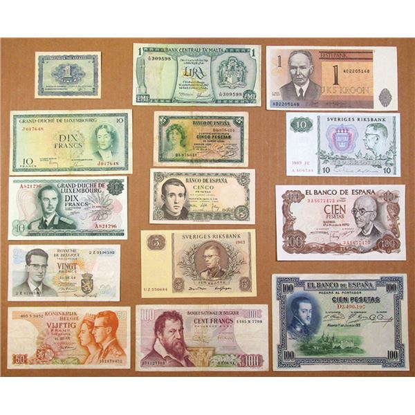 Western Europe. Collection of Issued Banknotes, 1925 to 1992
