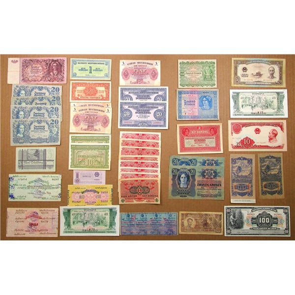 World Wide Assortment of 40+ Issued Banknotes