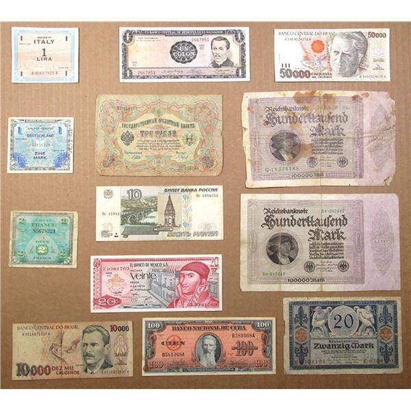 World Wide Assortment of Issued Banknote