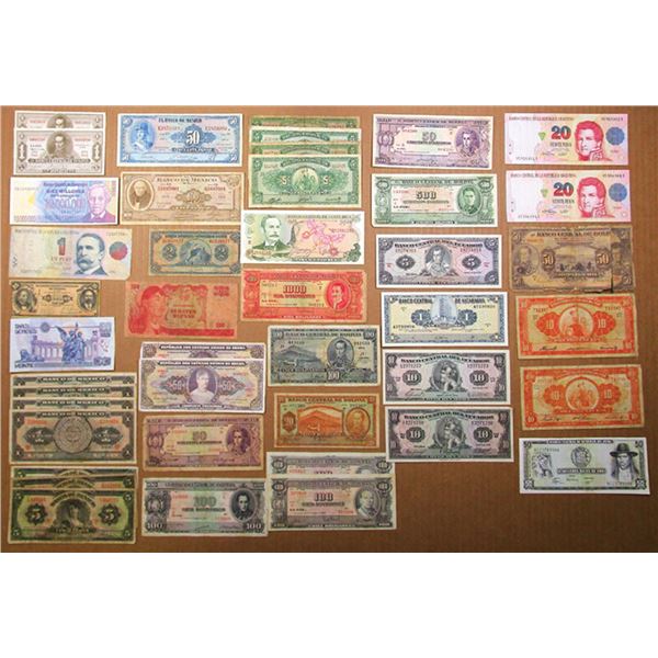 Worldwide Issued banknotes, Bolivia, Brazil, Haiti, Indonesia, Peru, Mexico and more  (43)