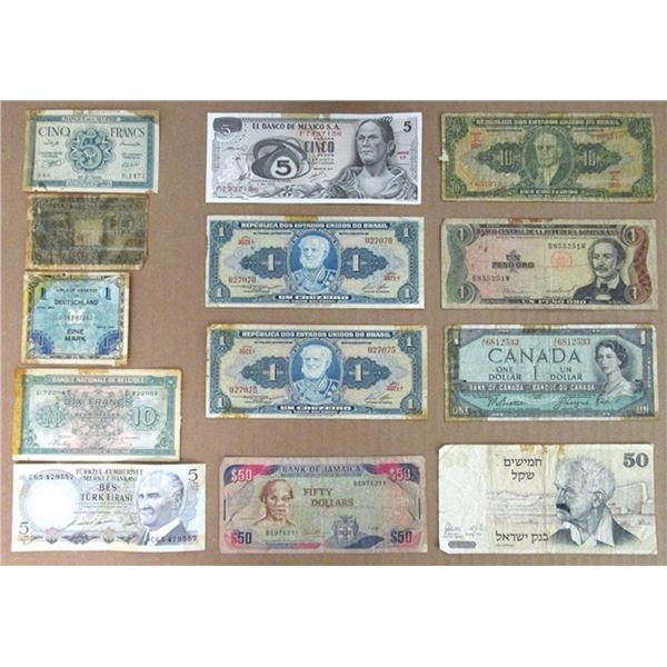 Worldwide. Mixed Group of European Issued banknotes (13)