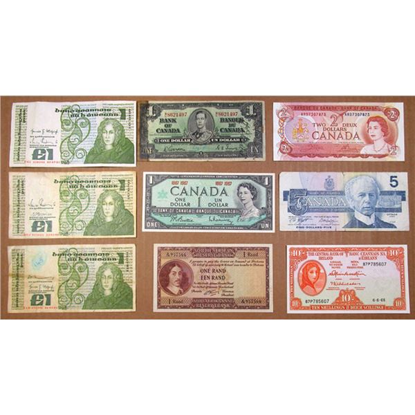 Worldwide. Mixed Group of Issued Banknotes from across the world (9)