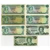 Image 1 : Bahamas. Central Bank of the Bahamas, L.1974, Group of Issued Banknotes.