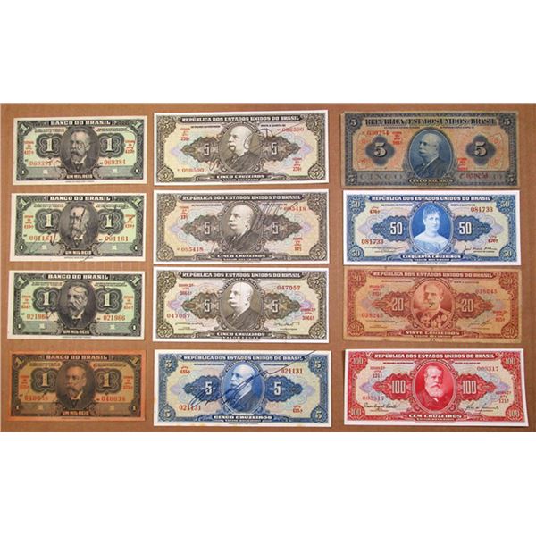 Brazil, Various issued Banknotes (12)