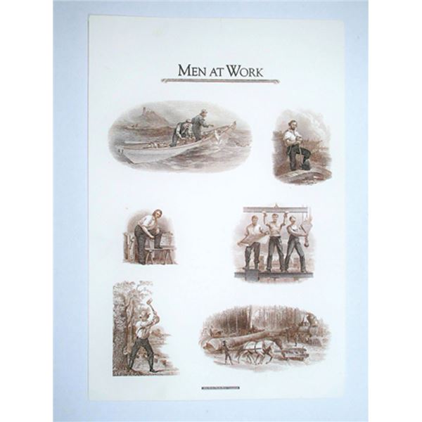 American Bank Note Commemoratives, Souvenir Card, "ABN Men at Work", ca.1980-90s