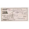 Image 1 : Montana. B. F. White Forwarding and Commission Merchant, 1880, Cancelled Check