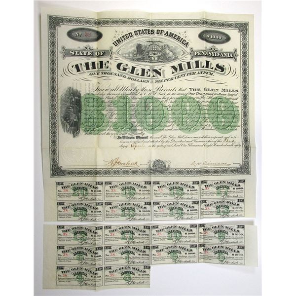 Pennsylvania. Glen Mills, 1880, I/U Bond