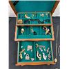 Image 2 : Wooden Jewellery Box With Contents