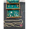 Image 3 : Wooden Jewellery Box With Contents