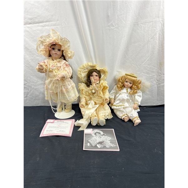 3 Porcelain Dolls