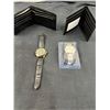 Image 1 : 2 Leather Wallets & 2 Men's Watches