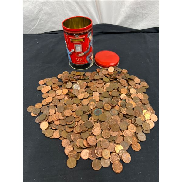 4.2 lbs Mix of Canadian & US Pennies