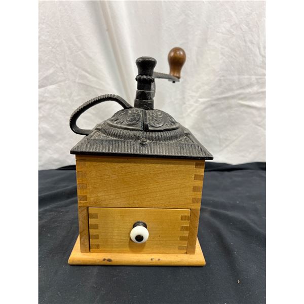 Cast Iron & Wood Coffee Grinder