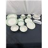 Image 1 : Royal Doulton "Expressions" Linen Leaf Pattern Dishes & White Gravy Boat & Butter Dish