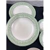 Image 2 : Royal Doulton "Expressions" Linen Leaf Pattern Dishes & White Gravy Boat & Butter Dish