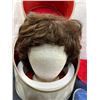 Image 2 : Assorted Ladies Hats, Wig, & Vintage Wig Box
