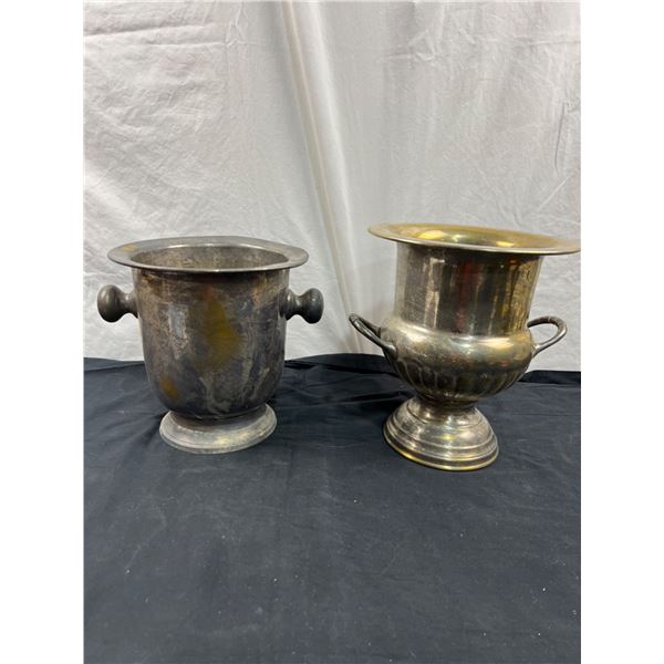 2 Silver Plated Champagne Buckets