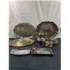 Image 1 : Assorted Silver Coloured & Silver Plate Serving Ware
