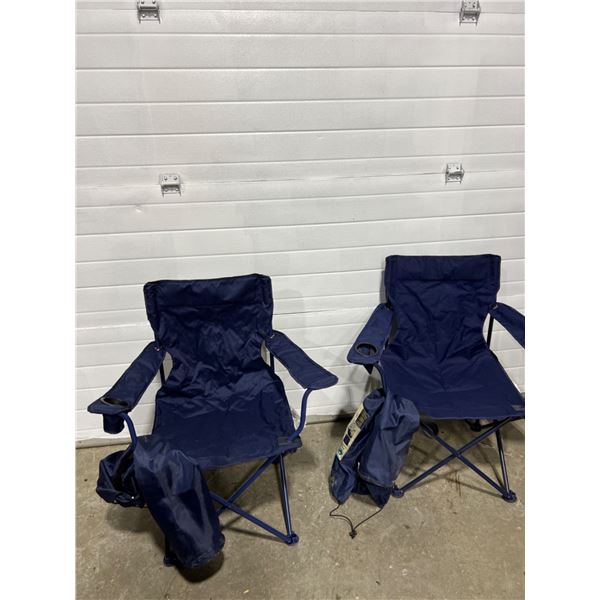 2 Ozark Trail Deluxe Folding Chairs with Bags