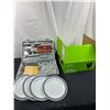 Image 1 : Portable Charcoal Kettle Grill (New In Box) & Picnic Set