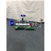 Image 1 : 2 Corgi Toys Die Cast Trucks & Gas Station Pieces