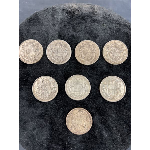 8 Canadian 50 Cent Pieces