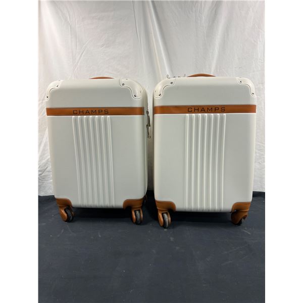 2 Champs Semi Hard Shell Suitcases on Wheels