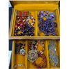 Image 1 : Wooden Jewellery Box With Content
