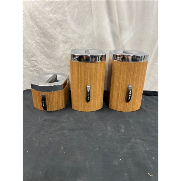 3 Vintage Kromex Canisters