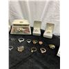 Image 4 : Assortment of Fashion Jewellery Rings & Trinket Box