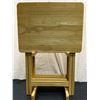 Image 1 : Set of 4 Wooden TV Tables With Rack