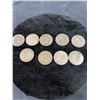 Image 1 : 9 Canadian .50 Cent Pieces