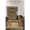 Image 1 : Woven Basket Drawer Unit & 3 Woven Baskets