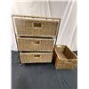 Image 2 : Woven Basket Drawer Unit & 3 Woven Baskets