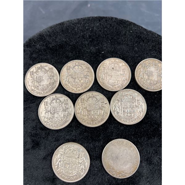 9 Canadian 0.50 Cent Coins