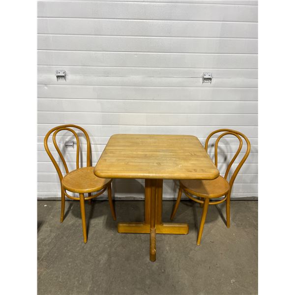 Wooden Table & 2 Wooden Chairs